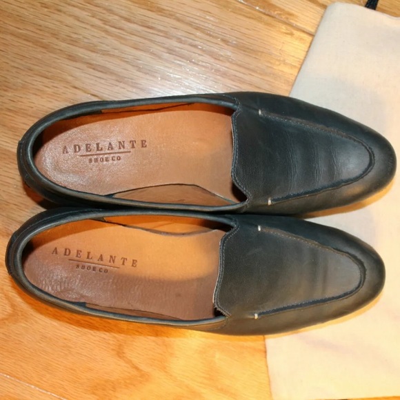 Adelante Villa loafers handmade leather 8 reg blue - Picture 2 of 7